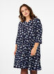 Robe courte évasée à imprimé floral, Bleu, Model image number 0