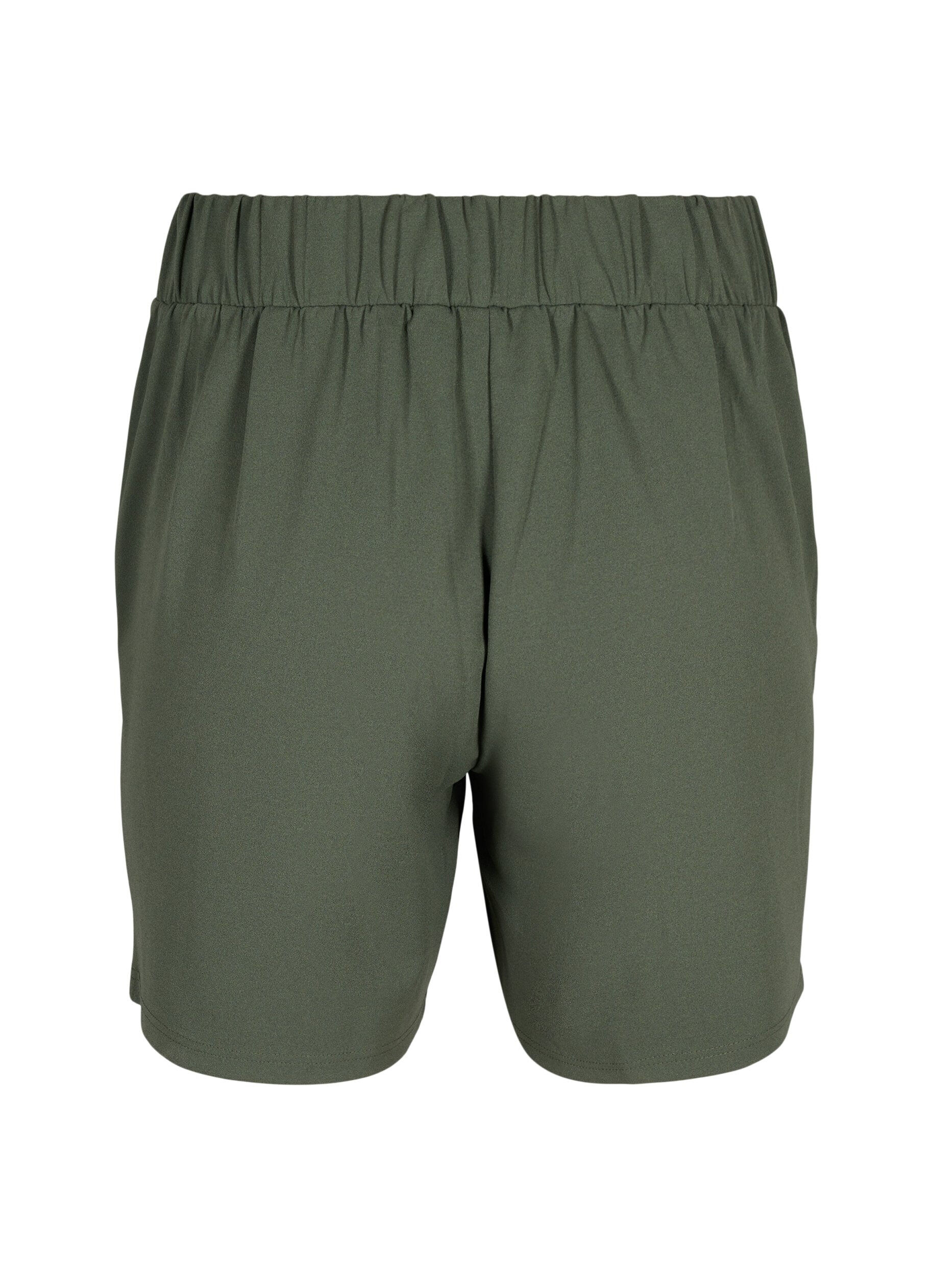 ZizziKurze Hosen mit Taschen und lockerer Passform, Gr&uuml;n, Packshot image number 1