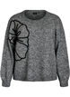 Pull avec application florale, Gris, Packshot image number 0