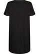 Chemise de nuit en coton biologique et &agrave; col en V, Noir, Packshot image number 1