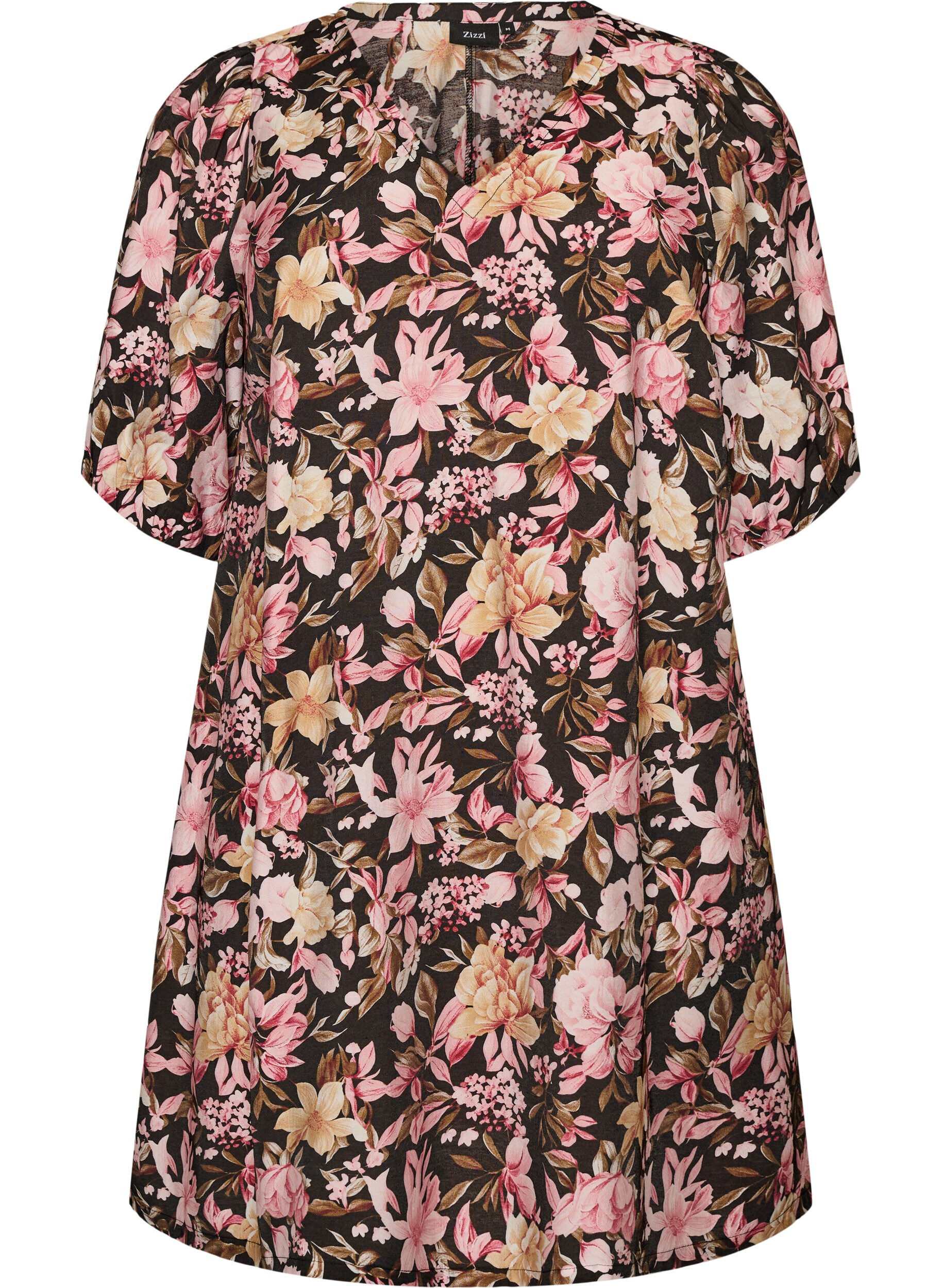 ZizziRobe courte coupe &eacute;vas&eacute;e avec col en V, Rose, Packshot image number 0