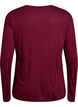 Lang&auml;rmelige Bluse aus Wolle und Viskose, Dunkles Bordeaux, Packshot image number 1