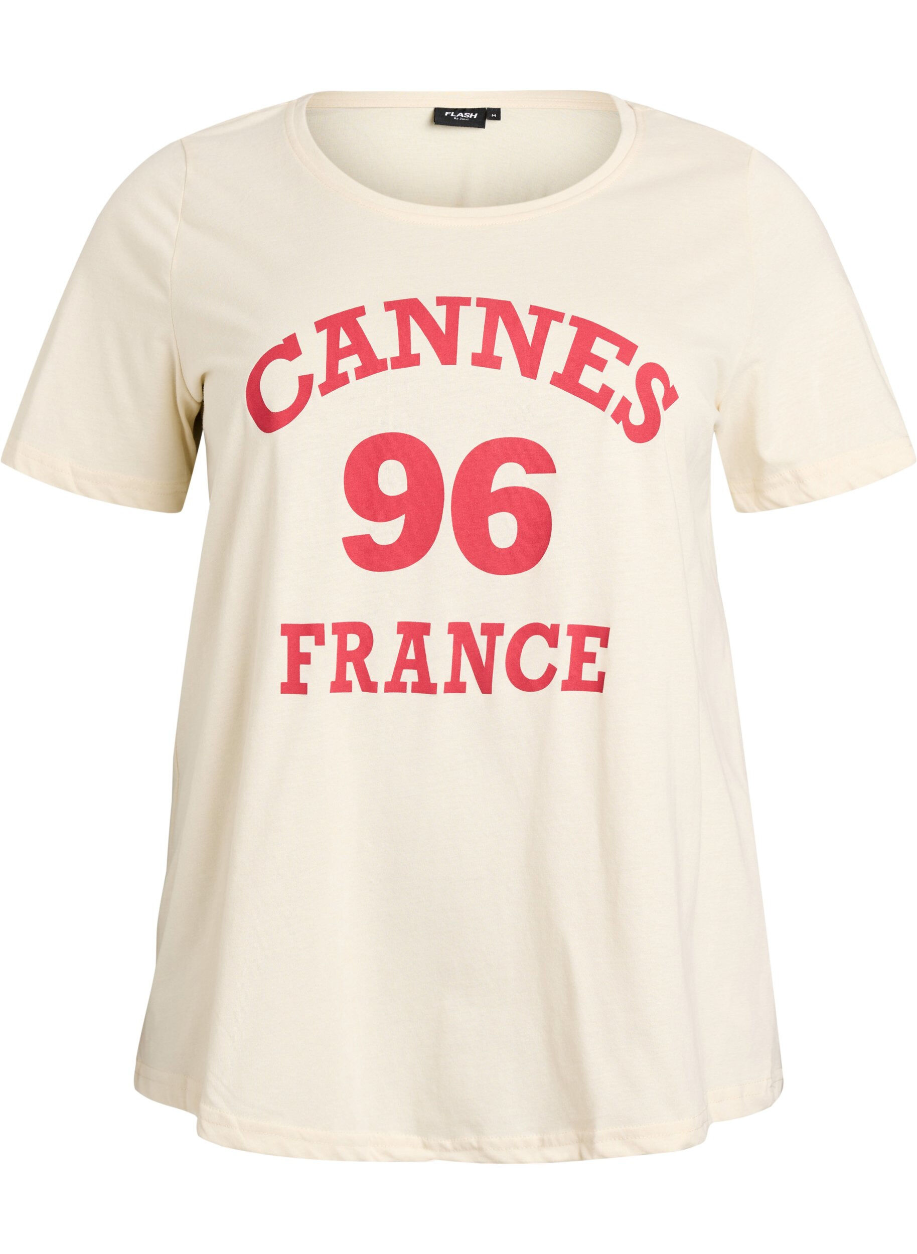 ZizziT-Shirt mit Print, Vanille, Packshot image number 0