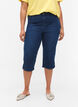 Pantalon capri moulant en denim de coton, Dark blue denim, Model image number 2