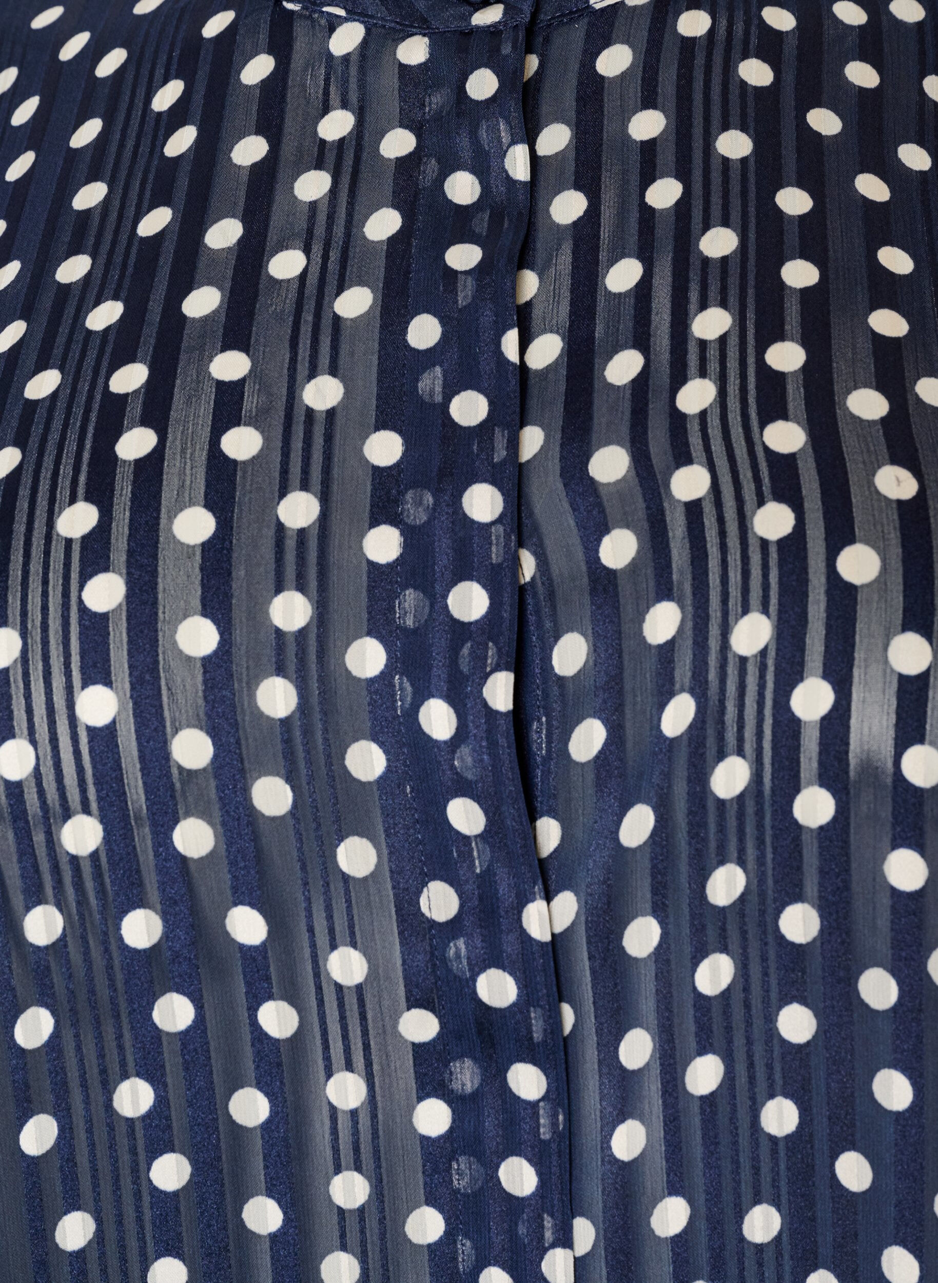 ZizziGemusterte Bluse mit Stehkragen und 3/4-&Auml;rmeln, Blau, Packshot image number 2