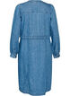 Robe en jean avec col en V et ceinture &agrave; nouer, Bleu Clair, Packshot image number 1
