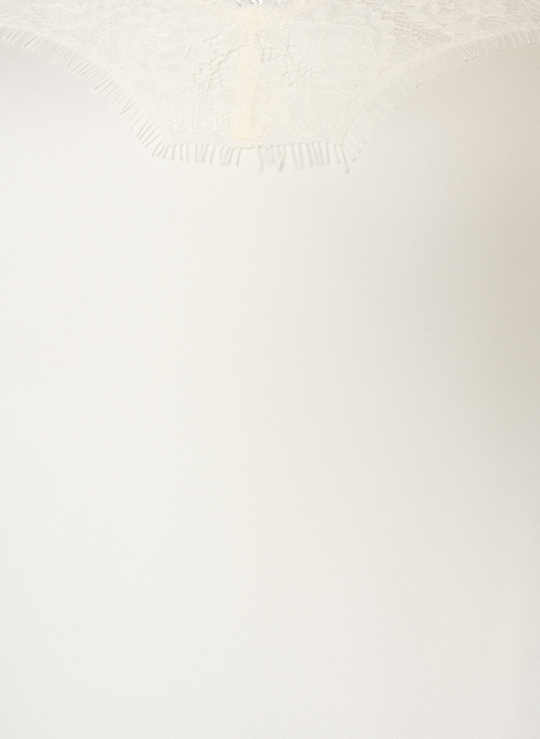 ZizziTop &agrave; fines bretelles avec dentelle et ourlet asym&eacute;trique, Vanille, Packshot image number 2