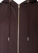 Langer Hoodie mit Rei&szlig;verschluss und Taschen, Braun, Packshot image number 2