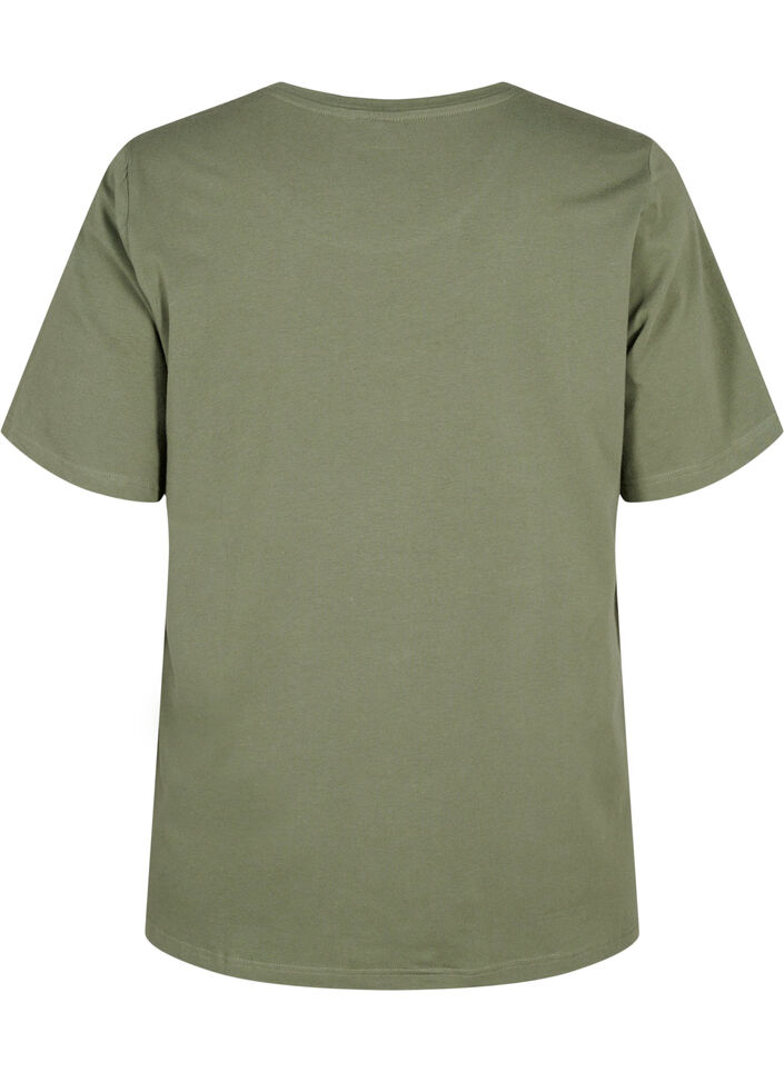 T-shirt en coton bio avec détails brodés, Thyme, Packshot image number 1