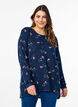  Bluse mit Blumenmuster und langen &Auml;rmeln, Blau, Model image number 0