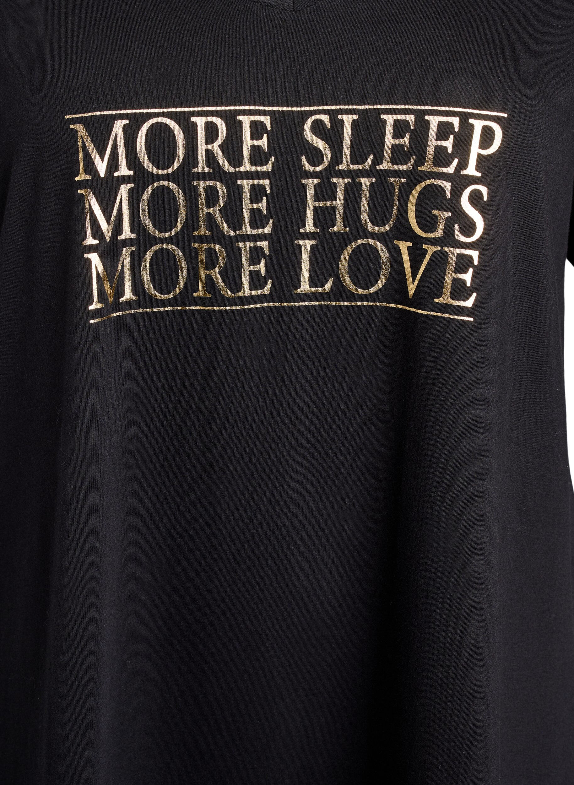 Zizzi Chemise de nuit en coton biologique et &agrave; col en V, , Packshot image number 2