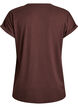 T-shirt &agrave; manches courtes en coton m&eacute;lang&eacute;, Marron, Packshot image number 1