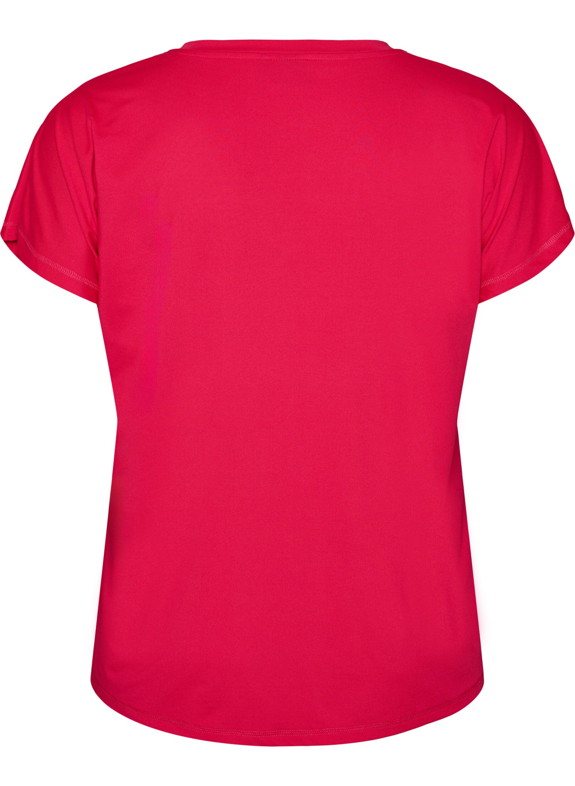 ZizziT-shirt d&rsquo;entra&icirc;nement ample avec col en V, Rose, Packshot image number 1