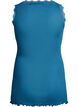 Top with lace trim, Bleu p&eacute;trole, Packshot image number 1