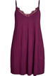 Chemise de nuit avec bord dentelle en viscose, Bordeaux foncé, Packshot image number 0