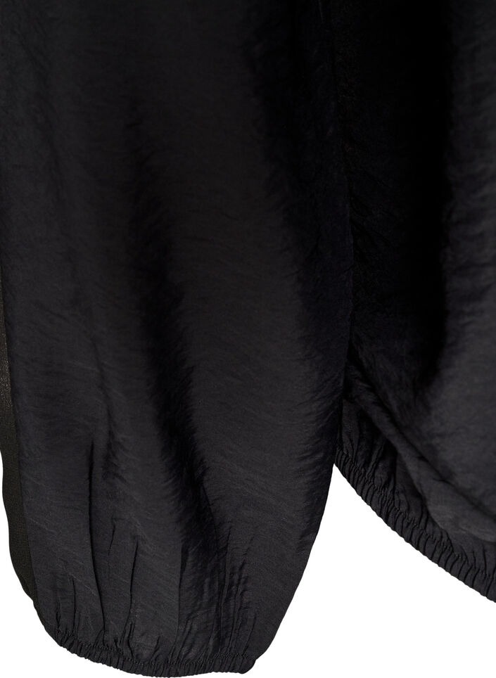 Bluse mit Balloneffekt und Chiffondetails, Schwarz, Packshot image number 3