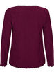 Blouse textur&eacute;e avec bords ondul&eacute;s, Violet, Packshot image number 1