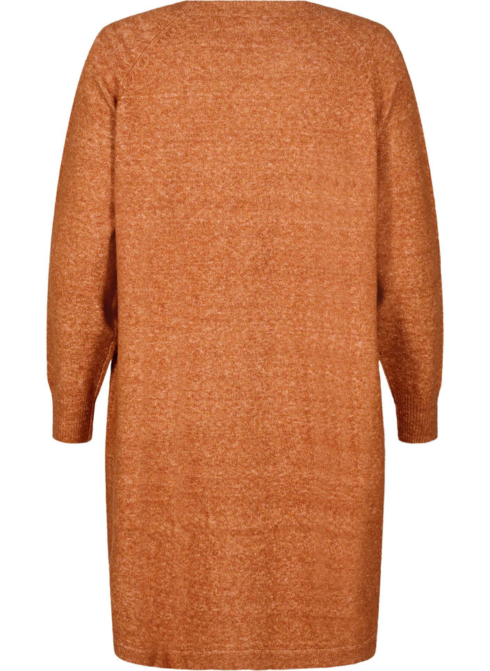 Strickkleid mit Rundhalsausschnitt, Orange, Packshot image number 1