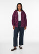 Kapuzensweatshirt mit Rei&szlig;verschluss und Taschen, Lila, Model image number 1