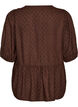 Blouse en viscose avec texture &agrave; pois et col V, Marron, Packshot image number 1