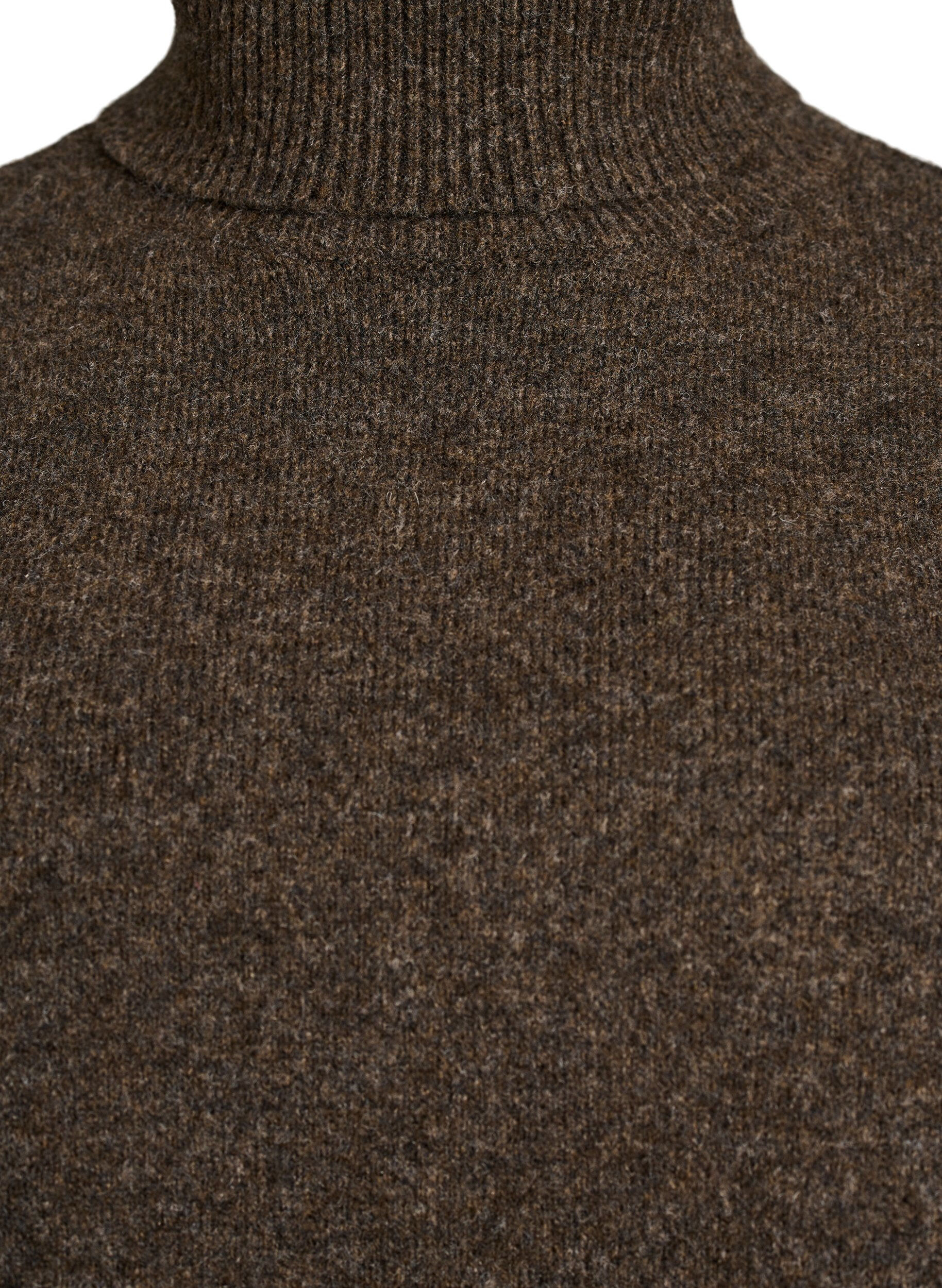 ZizziGilet en maille &agrave; col roul&eacute;, Marron, Packshot image number 2