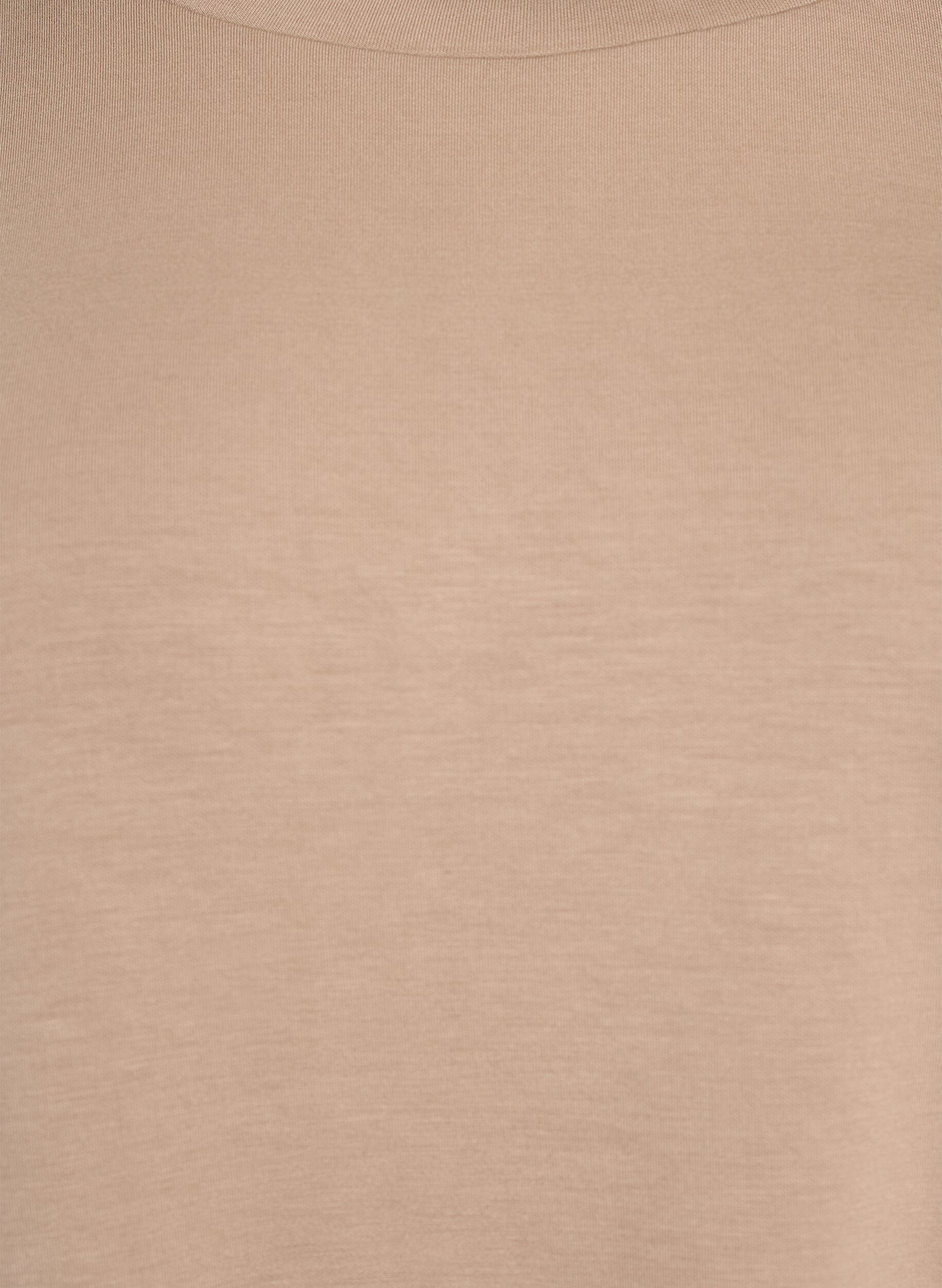 Zizzi T-shirt ample &agrave; manches courtes, Beige, Packshot image number 2