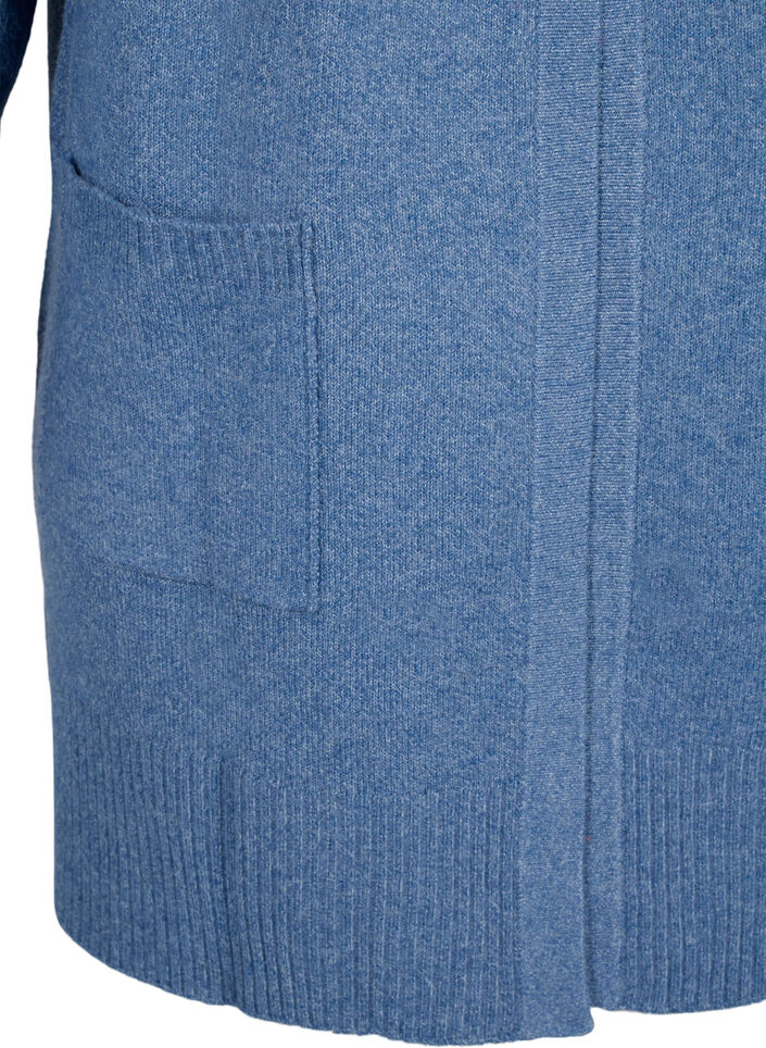 Cardigan en tricot c&ocirc;tel&eacute; avec poches, Bleu, Packshot image number 2