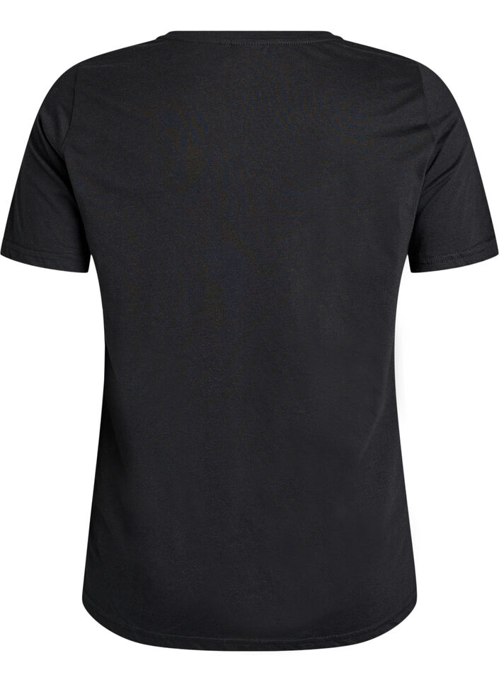 T-shirt imprim&eacute;, Noir, Packshot image number 1