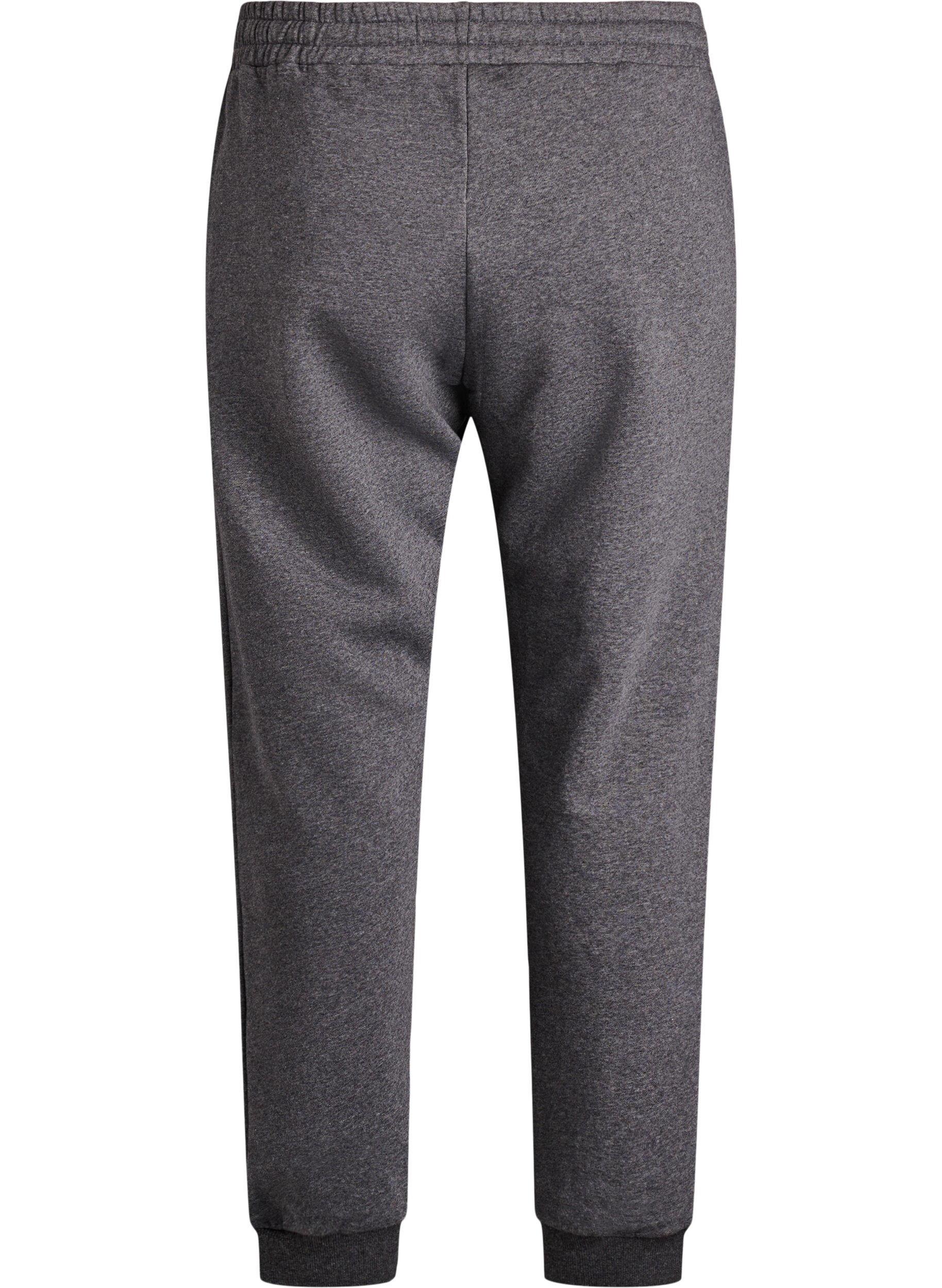 Zizzi Pantalons de surv&ecirc;tement taille haute, Gris anthracite, Packshot image number 1