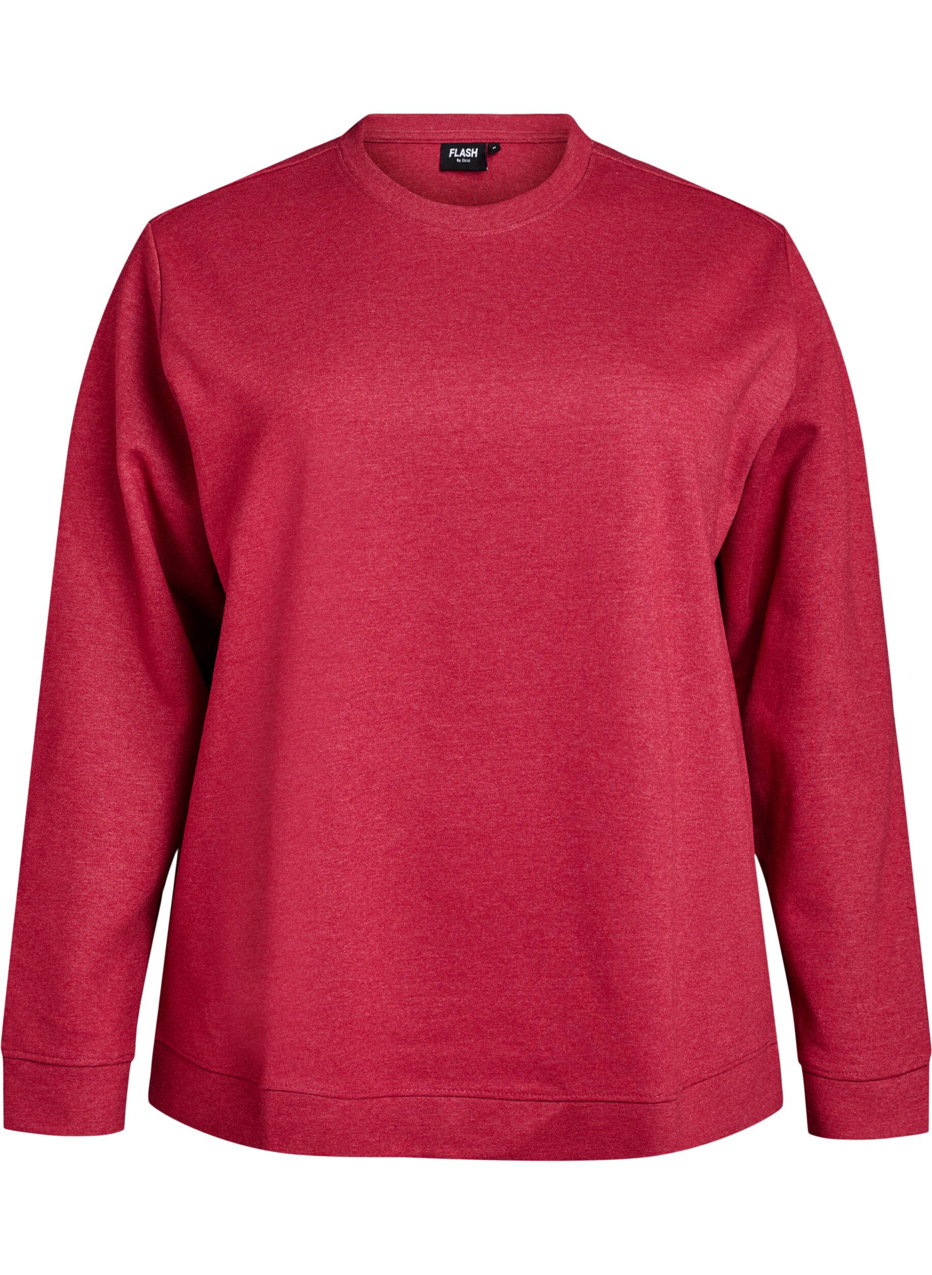 ZizziSweatshirt mit Rundhalsausschnitt, Rot, Packshot image number 0