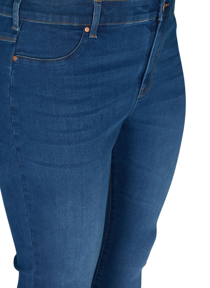Jeggings en coton m&eacute;lang&eacute;, Blue denim, Packshot image number 2