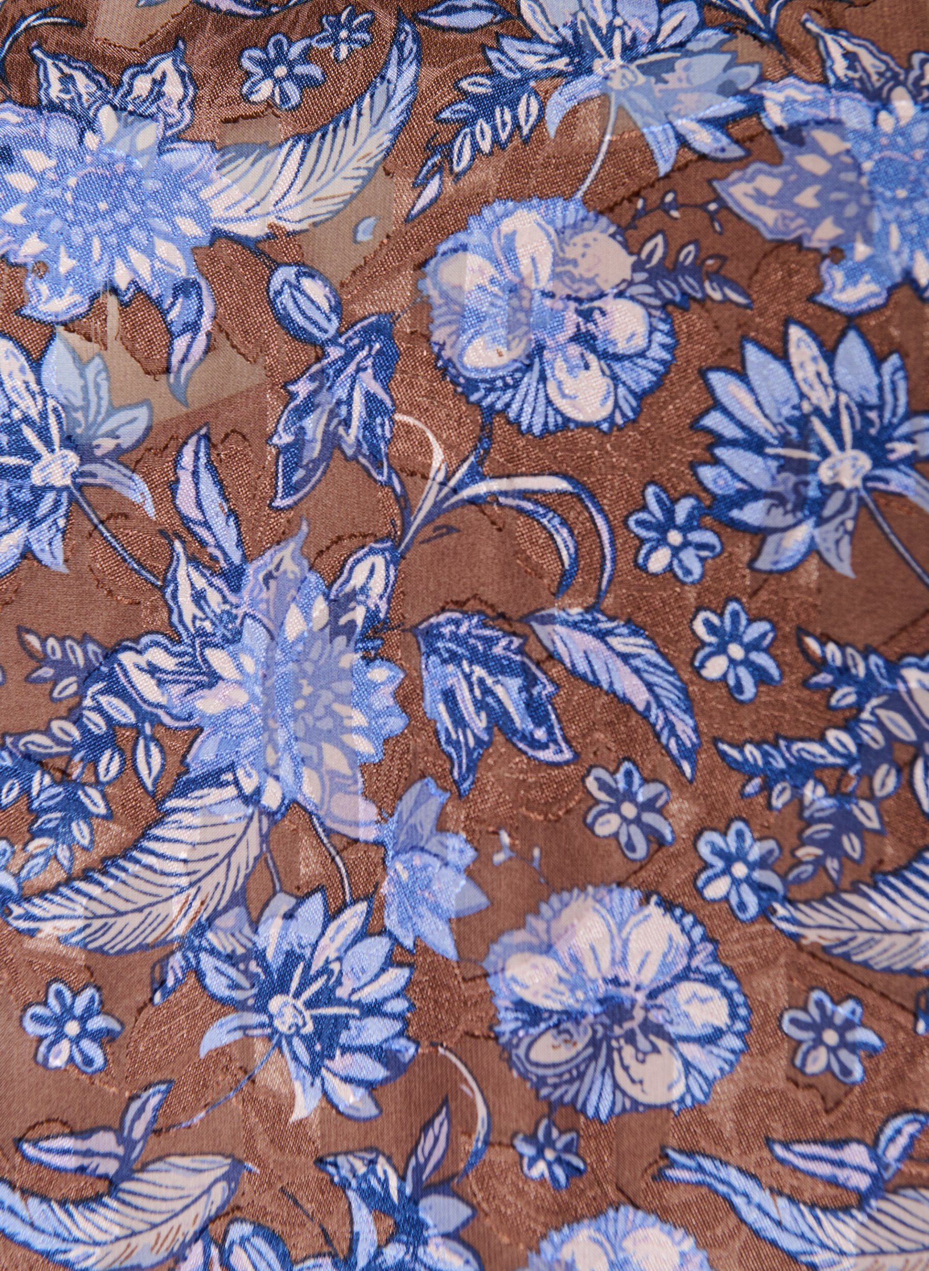 ZizziRobe midi &agrave; imprim&eacute; floral avec ourlet &agrave; volants, Marron, Packshot image number 2