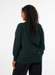 Cardigan en maille fine avec col rond, Vert fonc&eacute;, Model image number 2