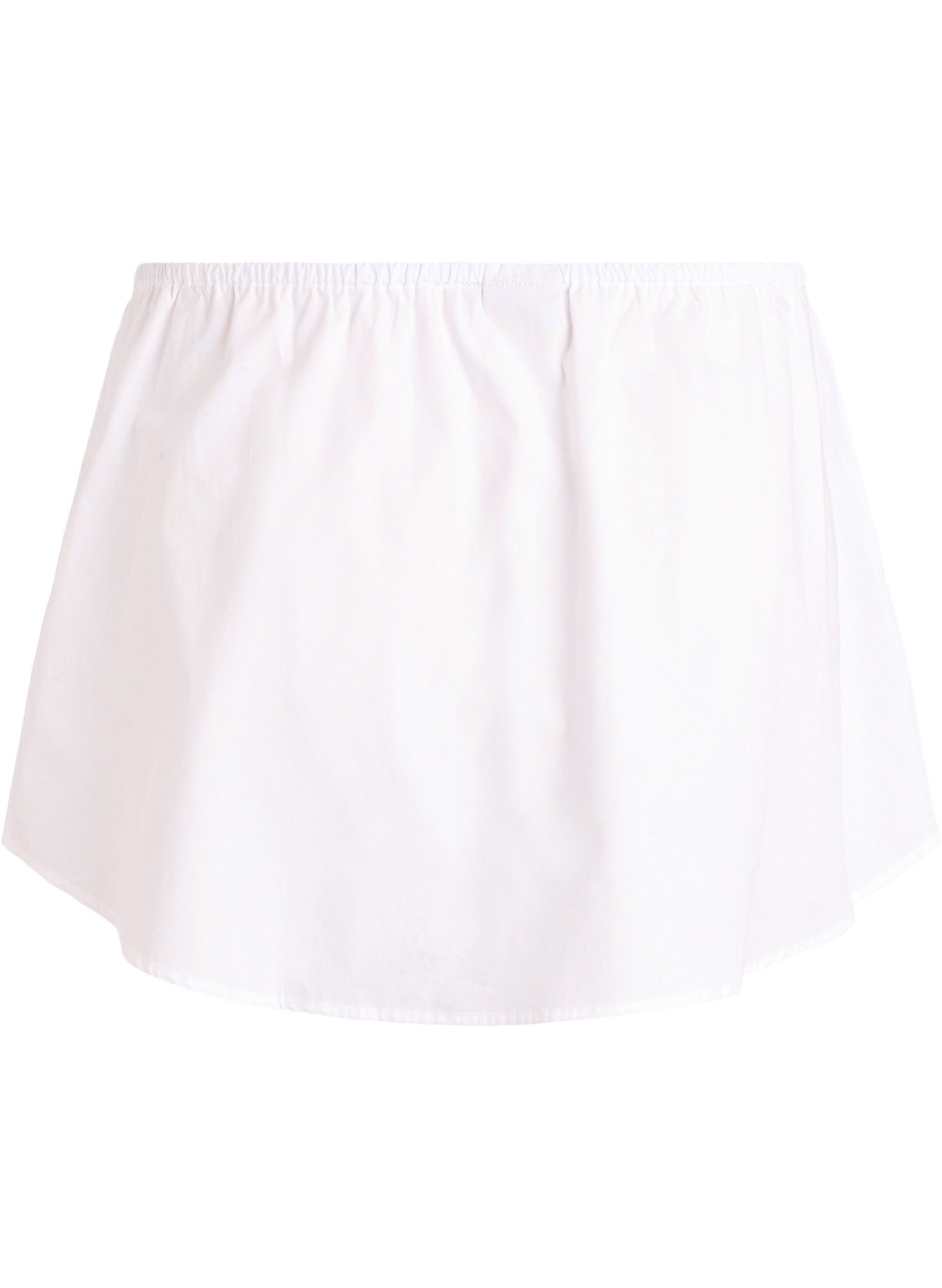 Zizzi Hemdverl&auml;ngerung aus 100% Baumwolle, Wei&szlig;, Packshot image number 1