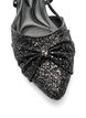 Glitzer-Slingback mit Schleifendetail, Schwarz, Packshot image number 3