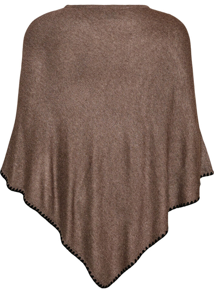 Feinstrickponcho, Braun, Packshot image number 1