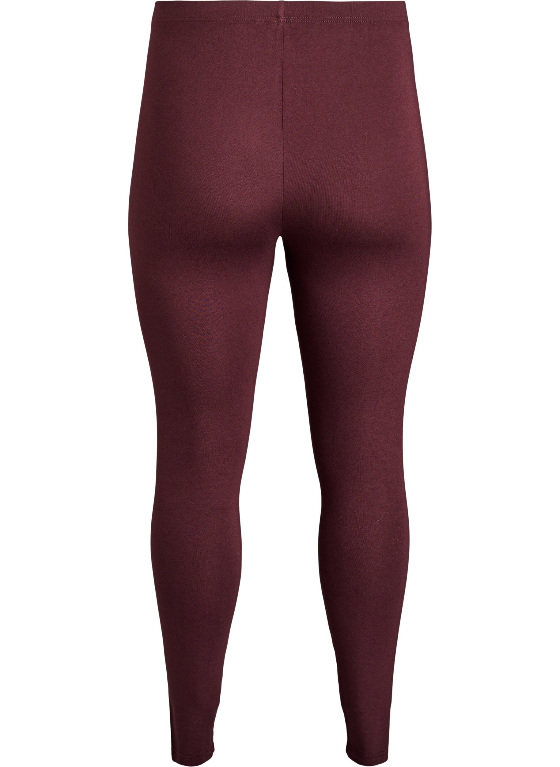 ZizziLeggings basiques en viscose, Bordeaux fonc&eacute;, Packshot image number 1