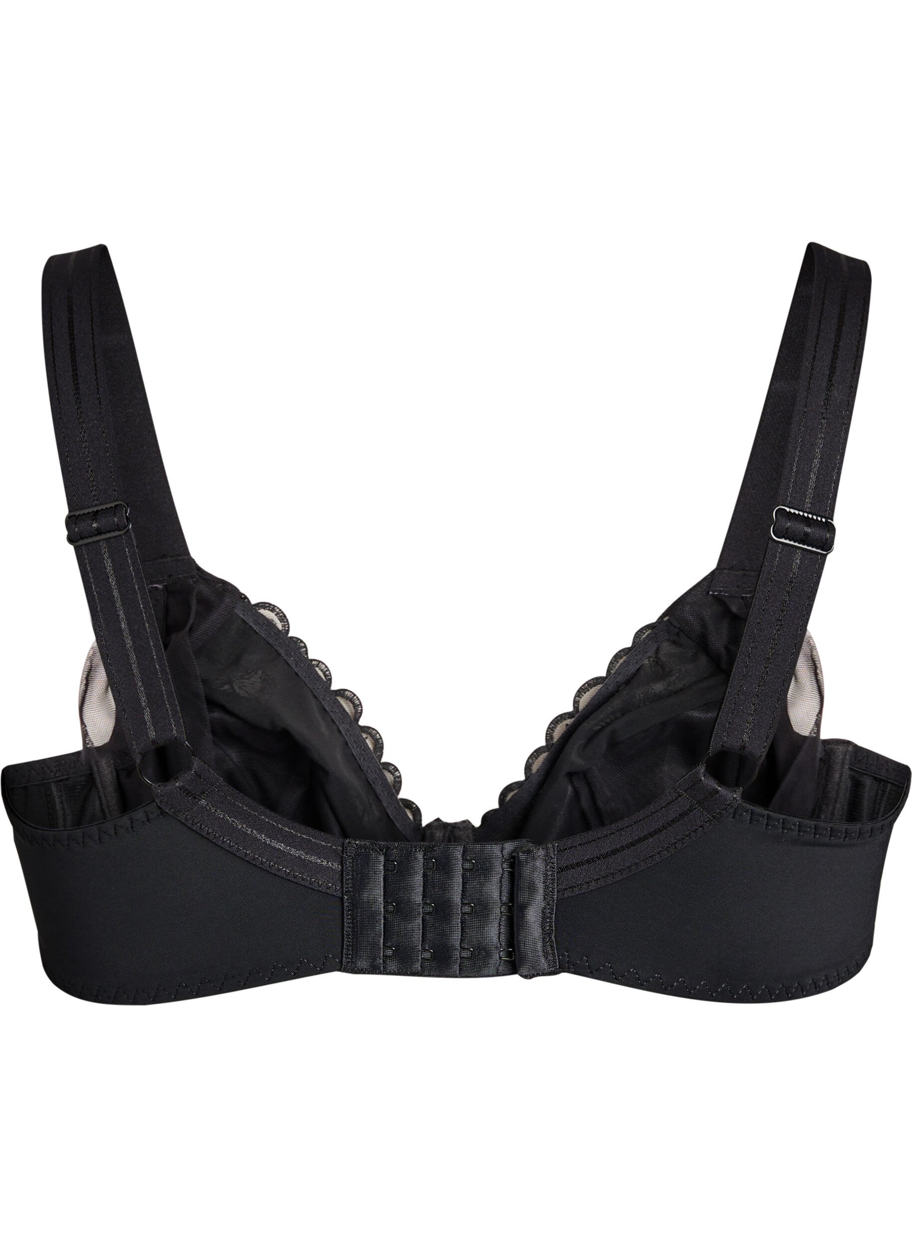 Zizzi Soutien-gorge embo&icirc;tant grand maintien avec d&eacute;tails en dentelle, Noir, Packshot image number 1