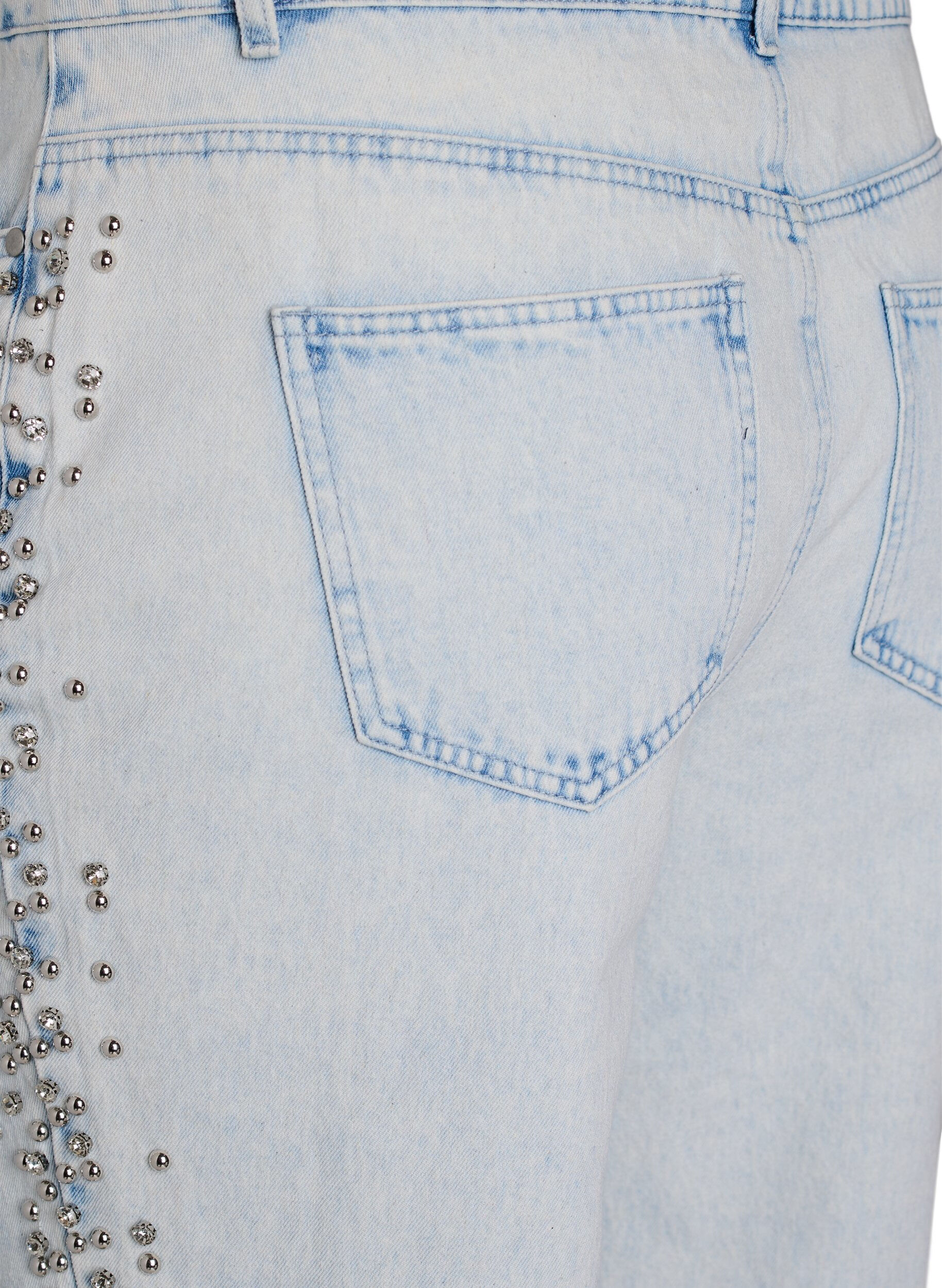 Zizzi Kiana Jeans mit Zierdetails an den Seiten, Blau, Packshot image number 3