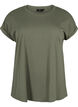 T-shirt &agrave; manches courtes en coton m&eacute;lang&eacute;, Vert Kaki, Packshot image number 0