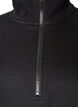 Robe sweat avec col montant c&ocirc;tel&eacute; et zip, Noir, Packshot image number 2