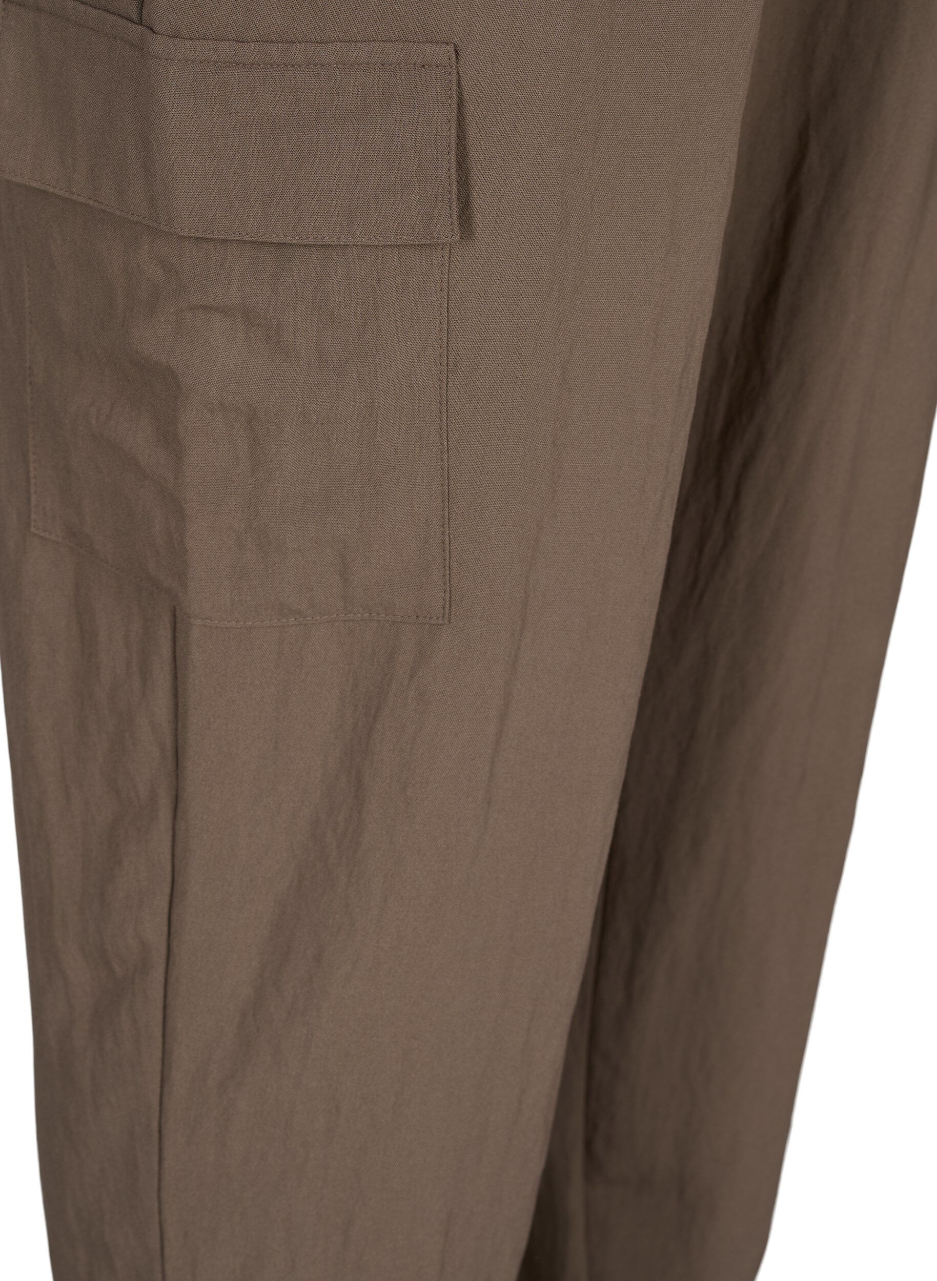 Zizzi Pantalon ample en viscose avec de grandes poches, Falcon, Packshot image number 3