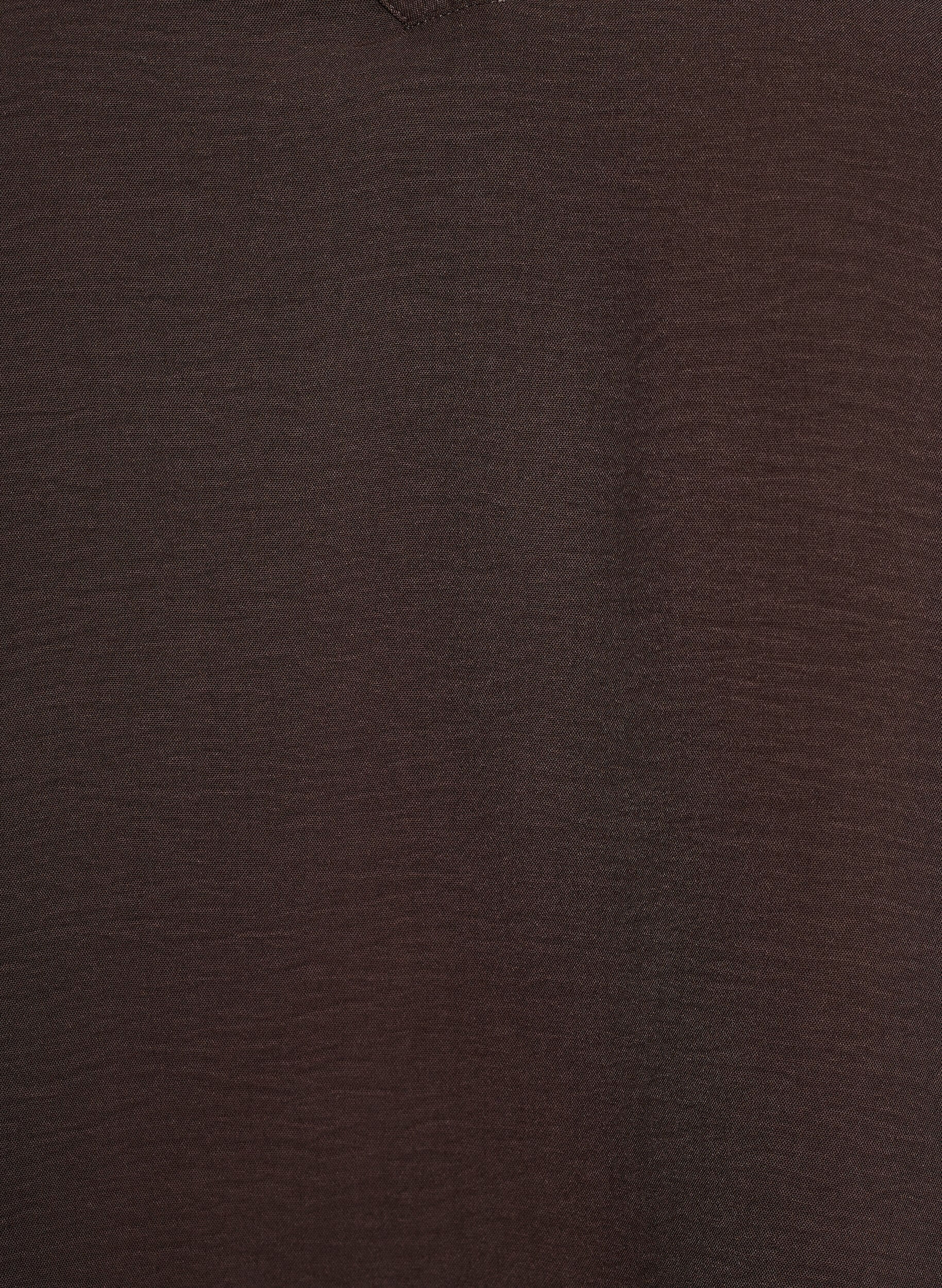 Zizzi Bluse mit Smockb&uuml;ndchen und V-Ausschnitt, Braun, Packshot image number 2