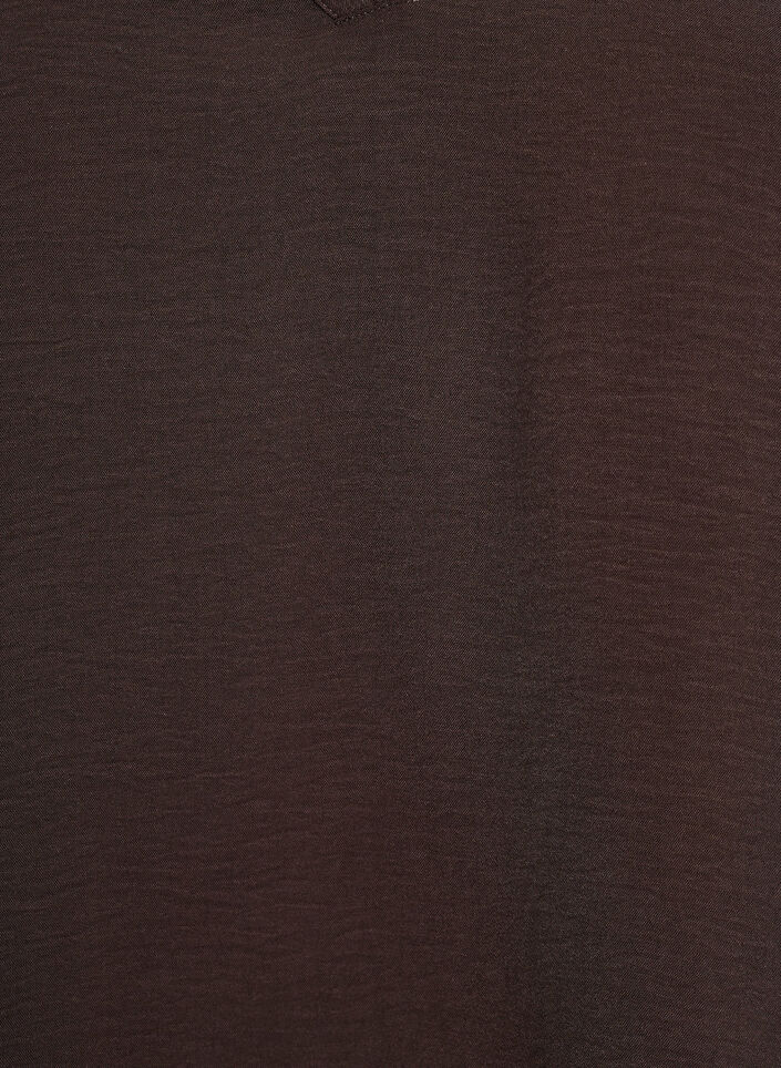 Bluse mit Smockb&uuml;ndchen und V-Ausschnitt, Braun, Packshot image number 2