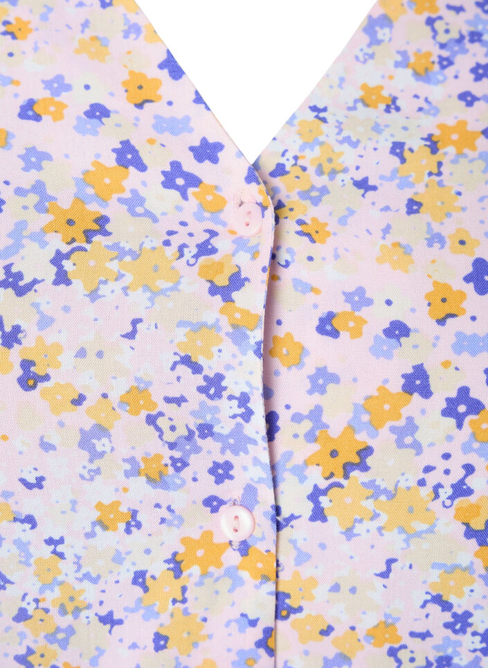Blouse imprimée en viscose, Rose poudrée, Packshot image number 2