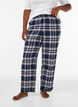 Bas de pyjama &agrave; carreaux en coton, Bleu, Model image number 0