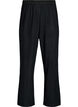 Hoch taillierte Hose aus Jersey mit weitem Bein, Schwarz, Packshot image number 0
