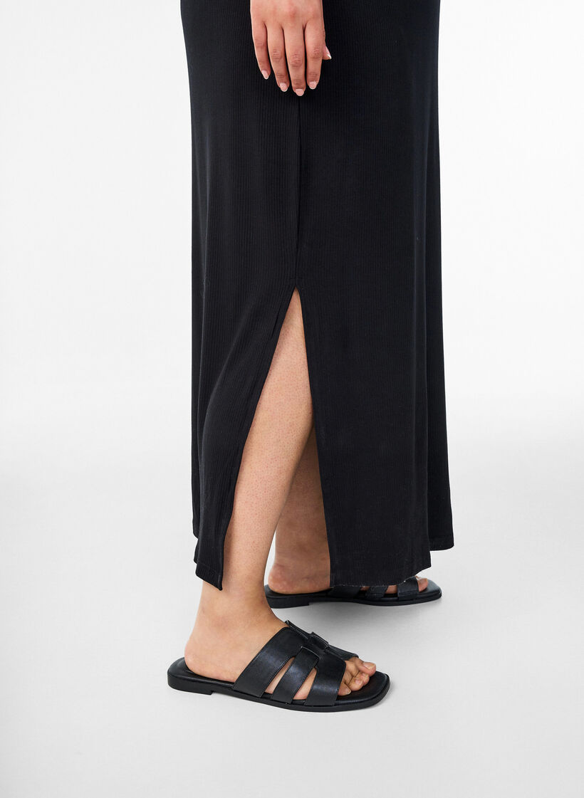 &Auml;rmelloses Kleid in A-Linie, Blau, Model image number 3