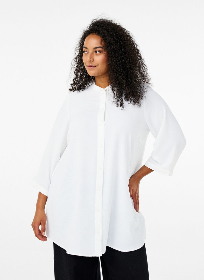 Tunika mit 3/4-&Auml;rmeln, Vanille, Model image number 0