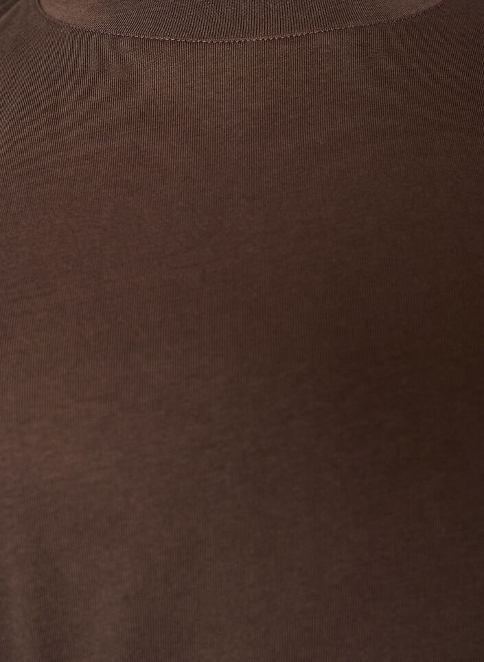 T-shirt avec d&eacute;tail drap&eacute;, Marron, Packshot image number 2